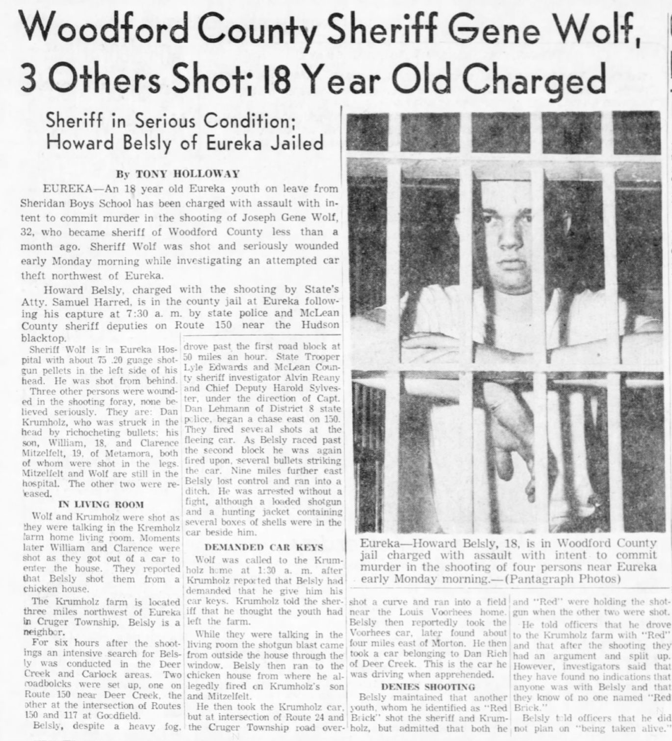 Woodford County Sheriff Gene Wolf, 3 others shot; 18 year old charged